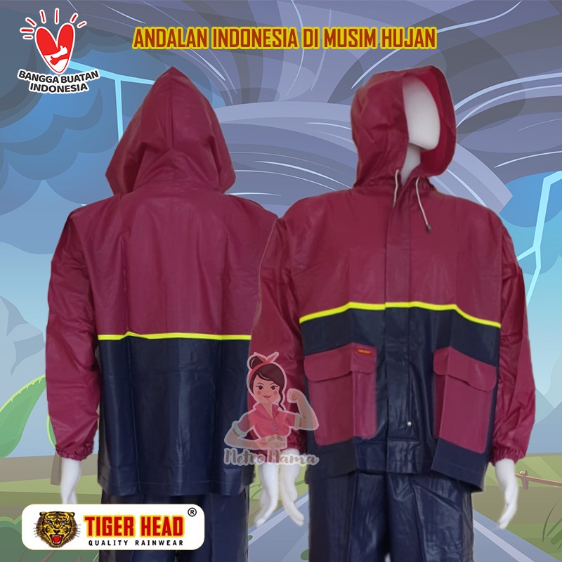 Jas hujan Stelan BIG TOP Tiger Head 68208 PRODUK ORIGINAL Mantel Raincoat Tebal