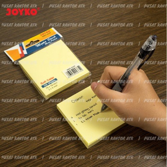 

Sticky Note Joyko MMS-654P | MMS 0654 P 654P 654 P Isi 100 Lembar Ukuran 76mm x 76mm | Memo Tempel Polos Berwarna Index Pembatas Buku Sticky Note Kertas Warna Warni Berbagai Ukuran | Murah Berkualitas Grosir dan Eceran