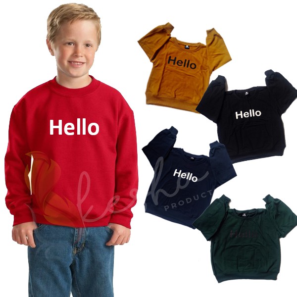 Basic Sweater Anak - Sweater Polos Oblong Anak