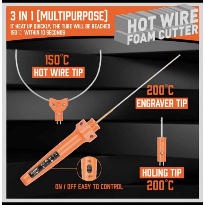 Styrofoam Cutter Alat Pemotong gabus Busa Alat Pemotong gabus 3 in 1