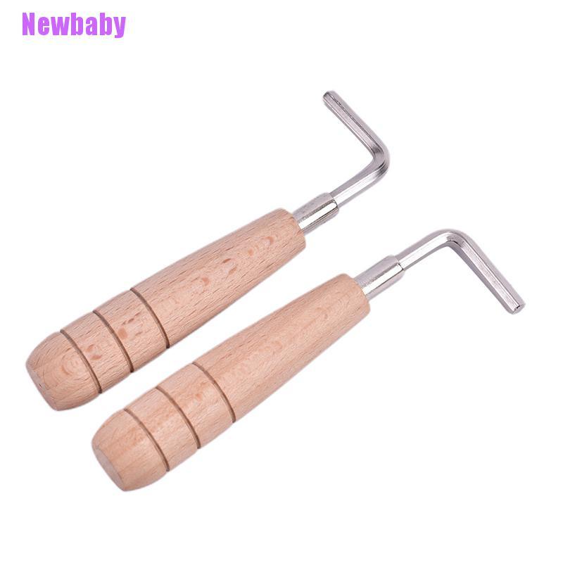 1pc Kunci Pas Leher Gitar Mandolin Ukulele Luthier Gagang Kayu