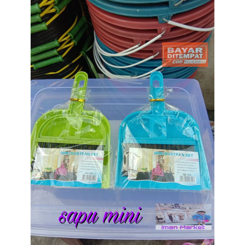 sapu dan sekop mini set / sapu set mini murah / sapu mobil mini / sapu mini plus skop