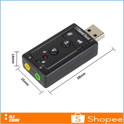 USB Sound Card 7.1Channel External Soundcard Audio