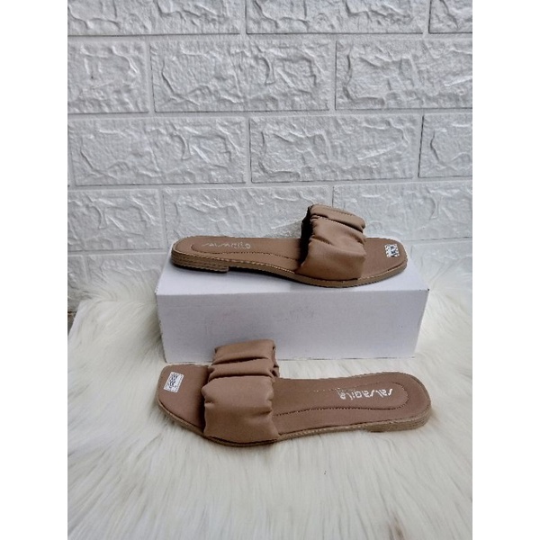 Sandal Wanita Terbaru Teplek Wanita Murah Kerut Rempel Sendal Cewek