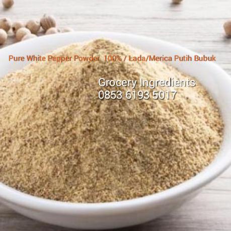 

White Pepper Powder / Lada Putih Bubuk / Merica Bubuk - 1Kg