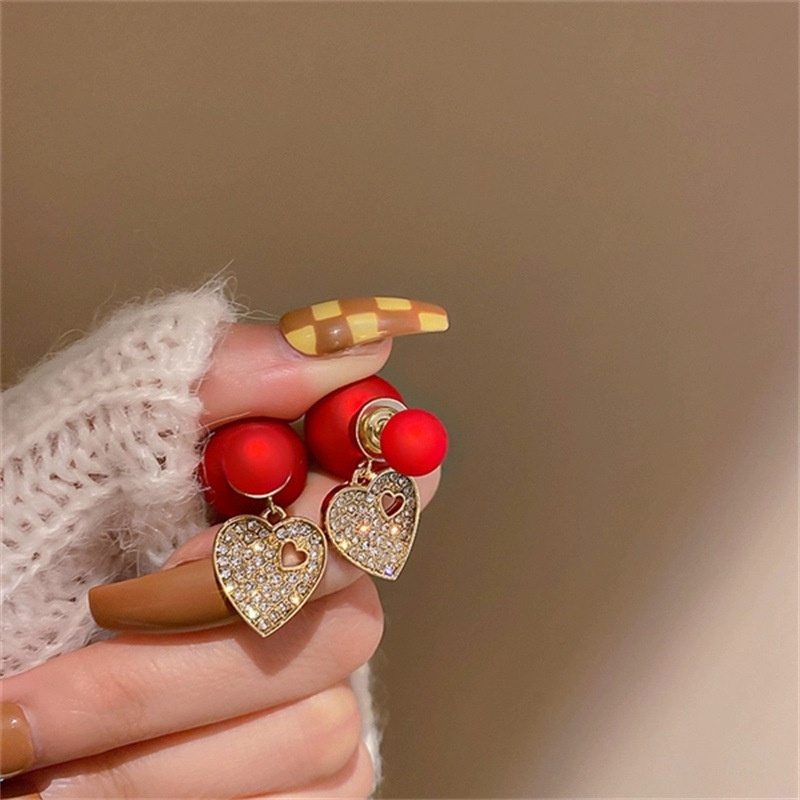 Anting Stud 925 Silver Needle Bentuk Kupu-Kupu Aksen Mutiara Bahan Zirkon Warna Hitam Untuk Wanita