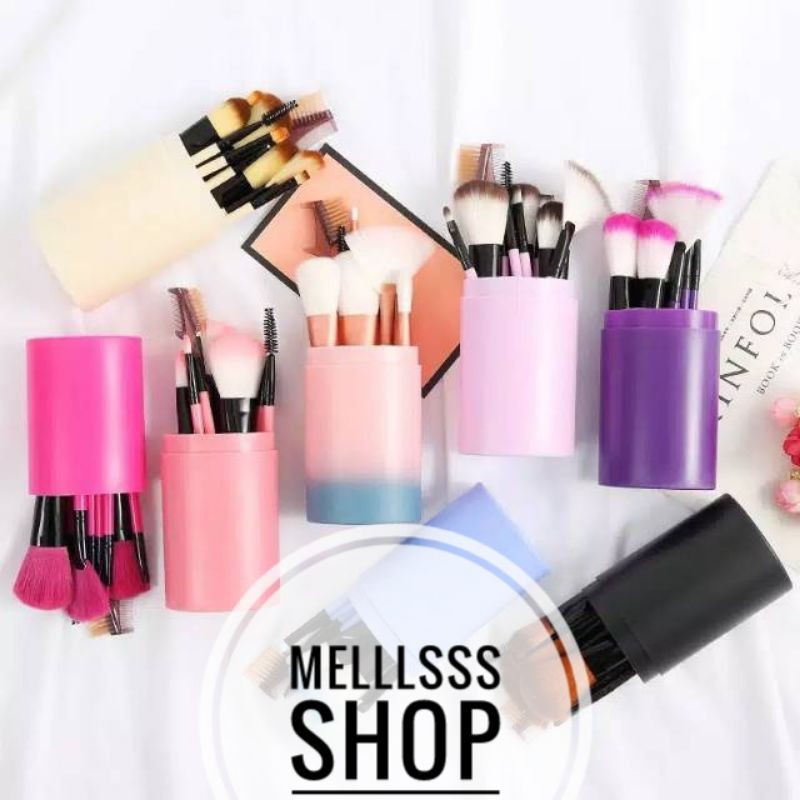 ( STOK READY ) Kuas alat make up kosmetik make up pro rias brush 12 in 1