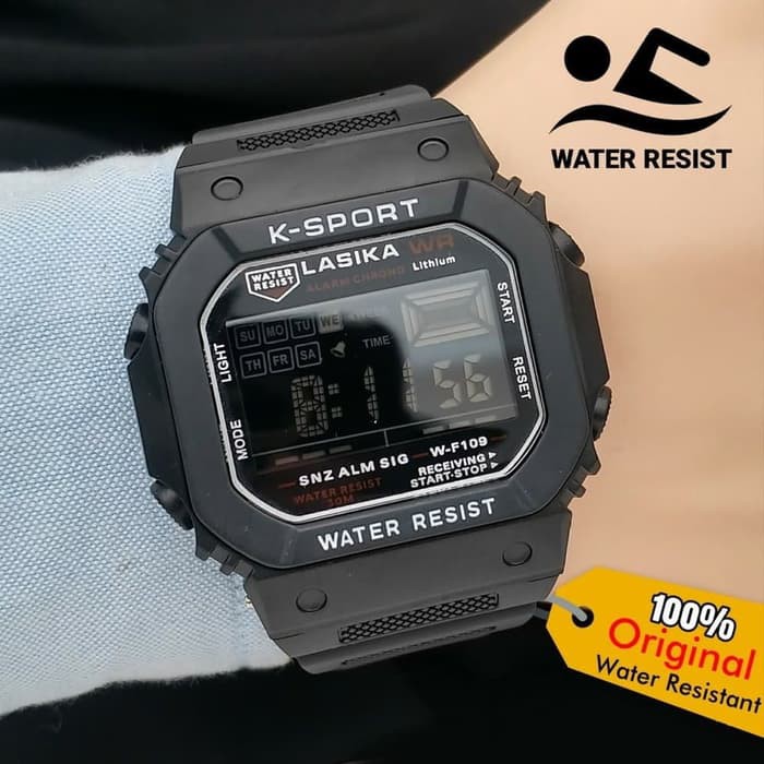 JAM TANGAN ORIGINAL SPORT DIGITAL K SPORT LASIKA W-F109 BLACK GREY