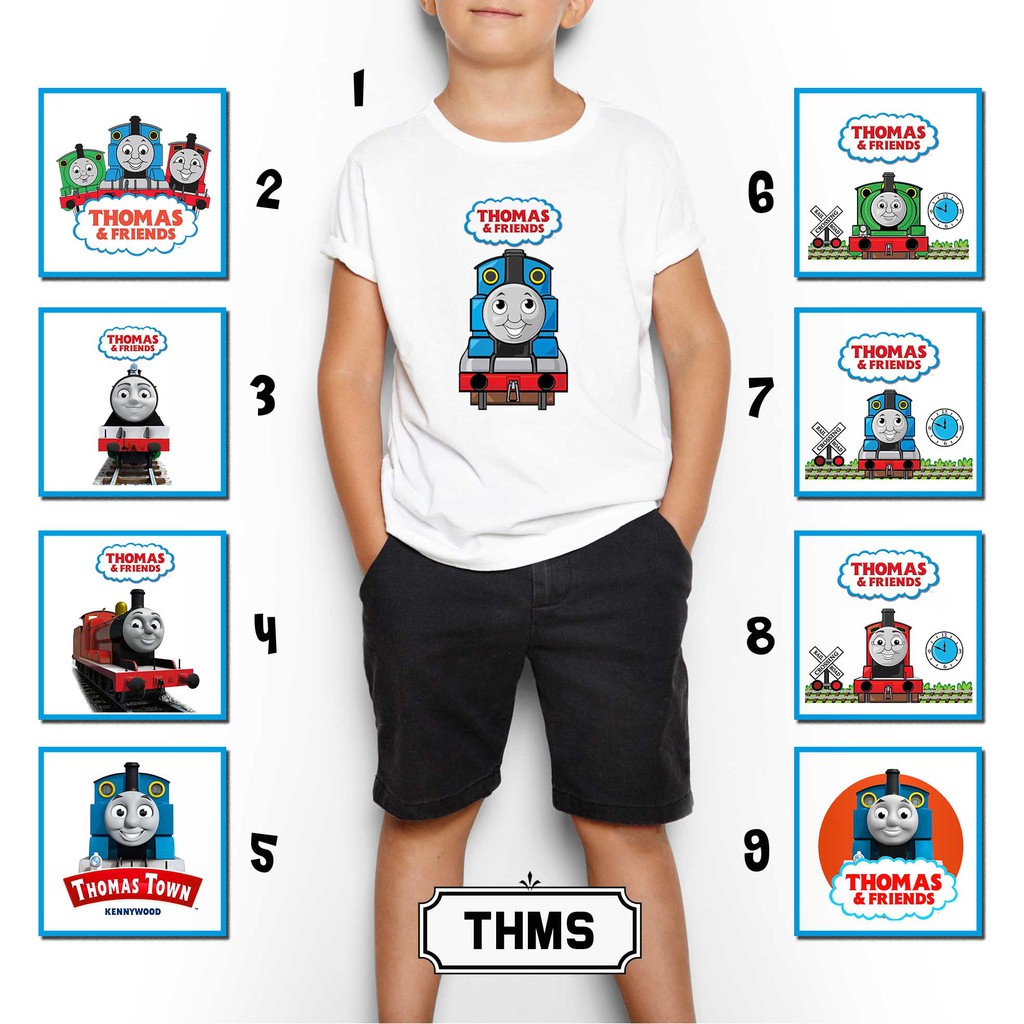 [KAOS ANAK] Thomas oblong custom tshirt laki perempuan boy girl santai rumah nama katun cotton