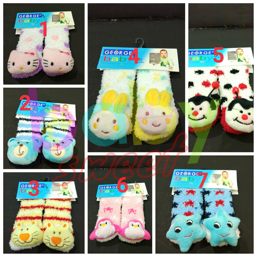 George Baby - Kaos Kaki Bayi Rattle Baby Sock