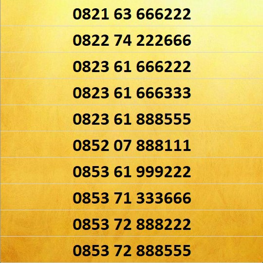 Nomor Cantik Kartu AS Double AAA - 111 - 222 - 333 - 555 - 888 - 999