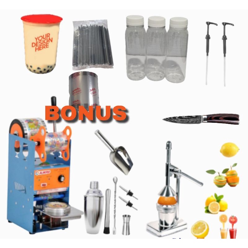 Jual Paket Usaha Jeruk Cup Sealer Boba Gelas Plastik Franchise Peluang Usaha Shopee 4841