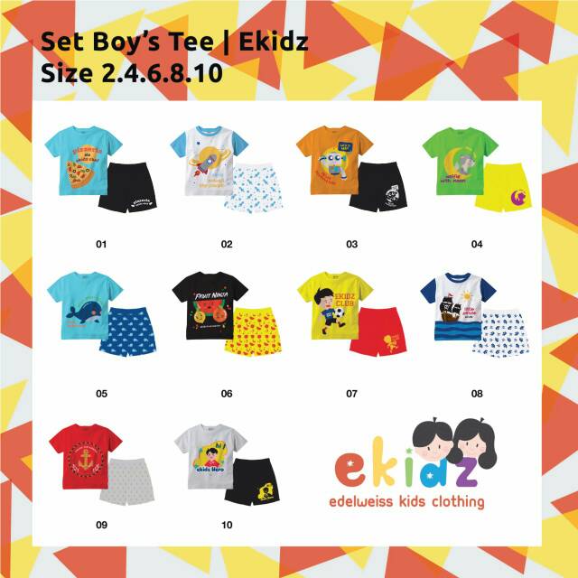 Stelan Boy ekidz / Grosir ekidz/grosir kaos anak/