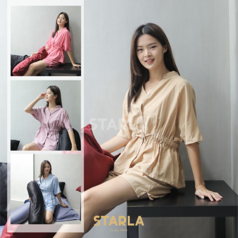 GROSIR BAJU TIDUR WANITA PIYAMA DEWASA PAJAMAS PIYAMA MURAH CHELLY STARLA