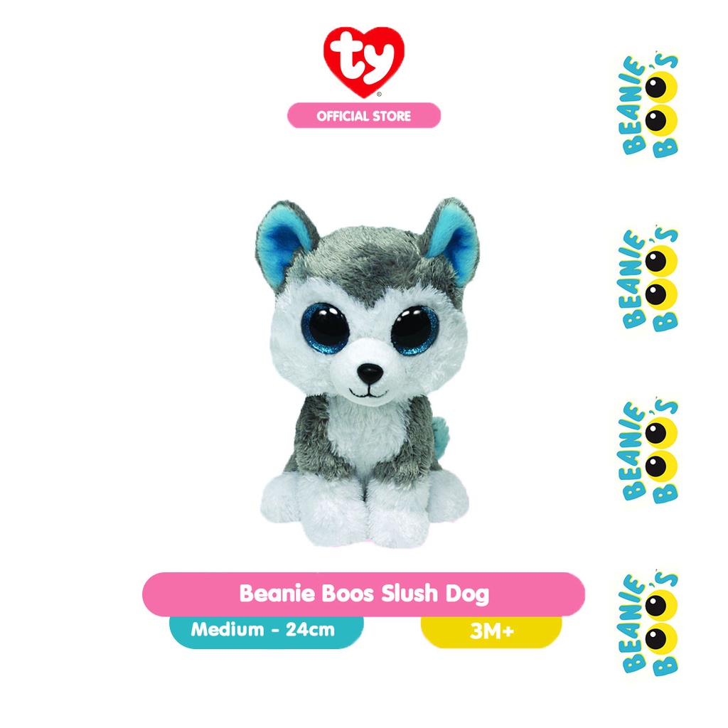 TY Beanie Boos Slush Dog (Medium) - Boneka Anjing