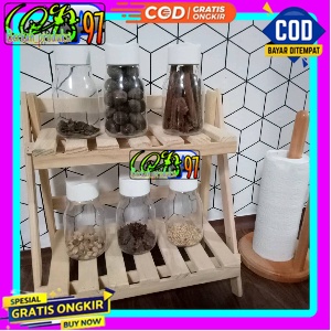 Rak Susun kayu Mini Serbaguna | Rak Meja Rakit Multifungsi