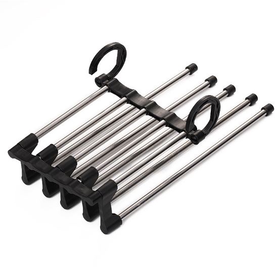 Hanger Trouser Rack Stainless 5in1 / Hanger Jilbab / Hanger Multifunction