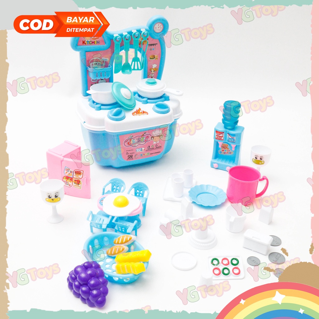 YGtoys Mainan Anak Perempuan Kitchen Set Besar Dapur Masak Masakan Jumbo