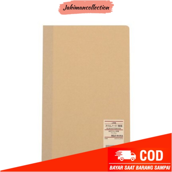

✨ BISA COD ✨ Muji - HQ Paper Slim Notebook Plain A5 40 Sheet Muji || Buku Polos