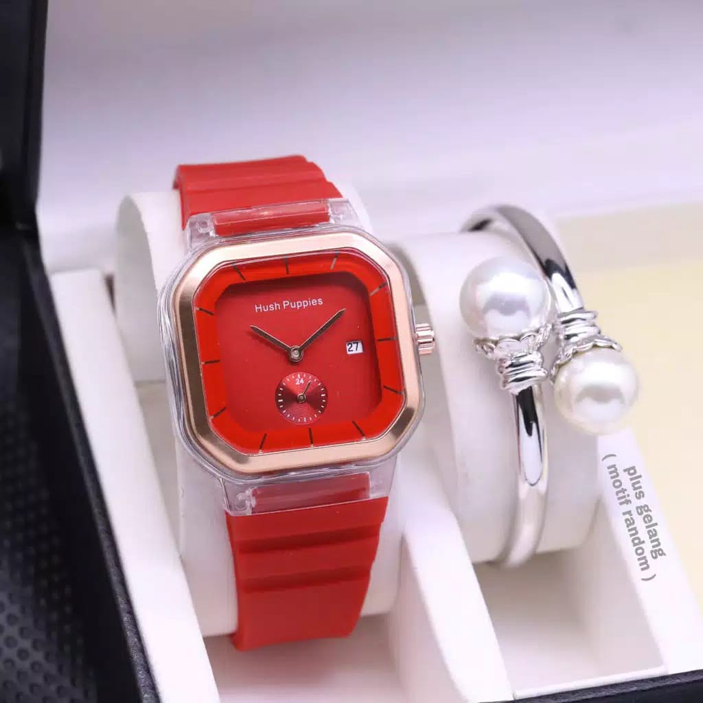 GROSIRAN JAM TANGAN HUSH PUPPIES + GELANG TL3172 - JAM TANGAN WANITA INCLUDE BOX ORIGINAL