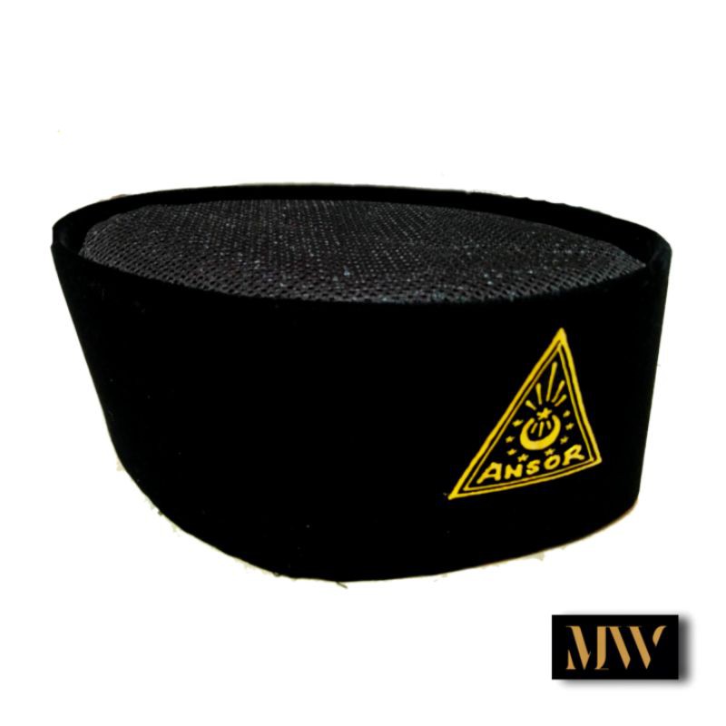 Songkok peci kopiah logo Ansor emas