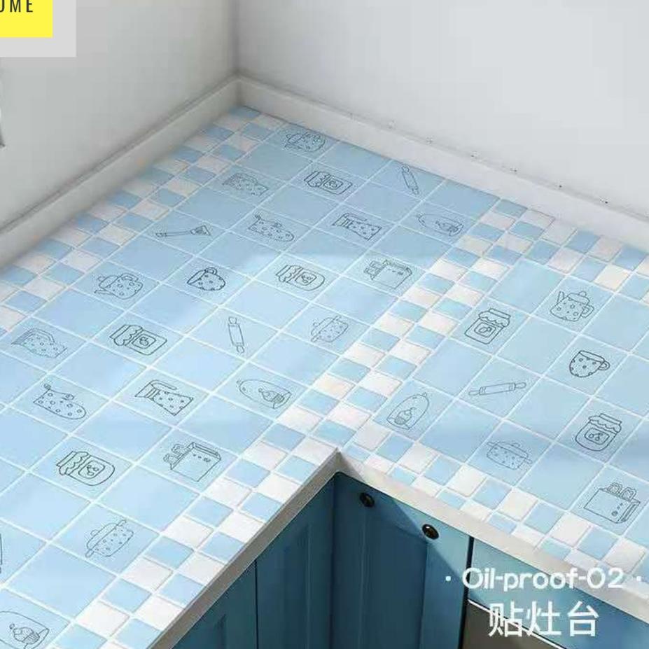 EVCHOME Wallpaper Sticker Dapur/ Lemari/ Meja/ Serba Guna/ Wallpaper Kitchen 60cm x 3m