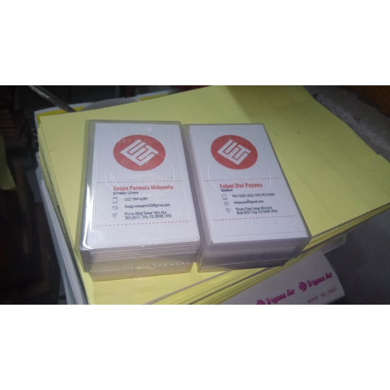 

kartu nama 1 sisi bahan art carton 1Box