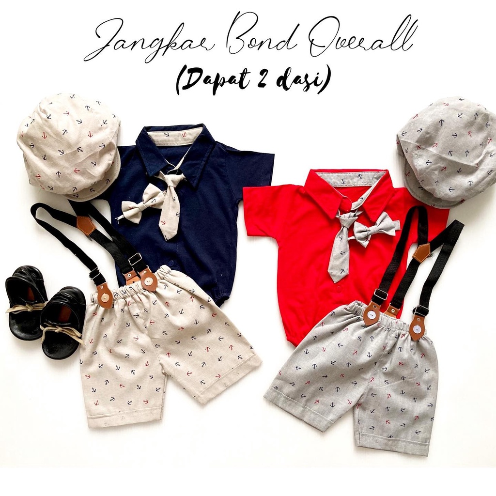 JANGKAR (dpt 2dasi) john anchor sailing suspender 0 6 12 bulan romper jumper set baju bayi Setelan Kaos Celana Pergi Jalan Lucu Fashion Anak Bayi Cowok Laki Terlaris / BABY AT WORK / BEN / LUXURIOUS / HOGWARTS JERRY SET