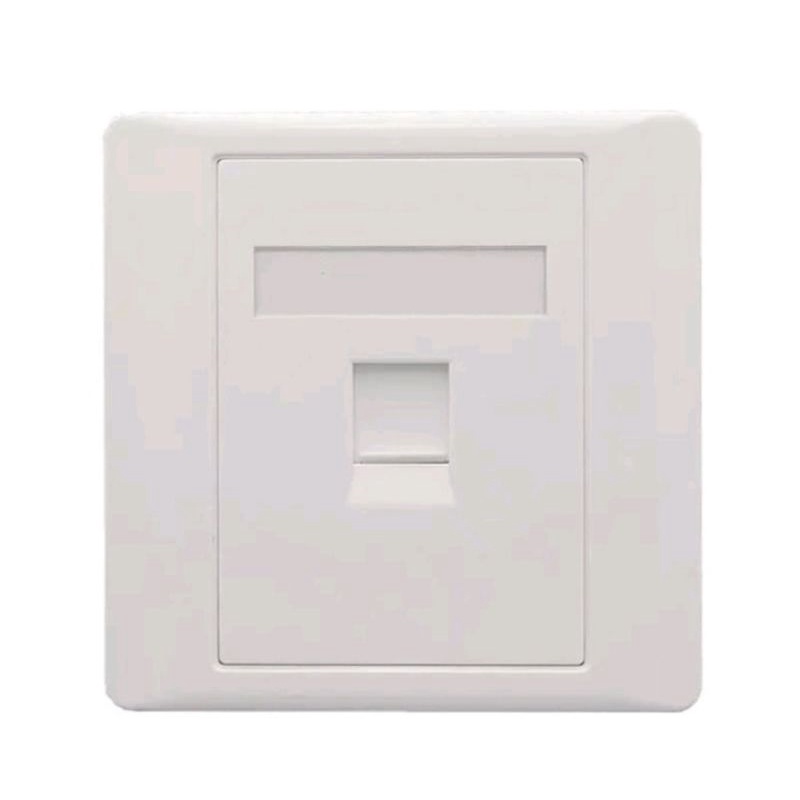 Faceplate Wallplate UTP RJ 45 Network Lan 1Hole/port