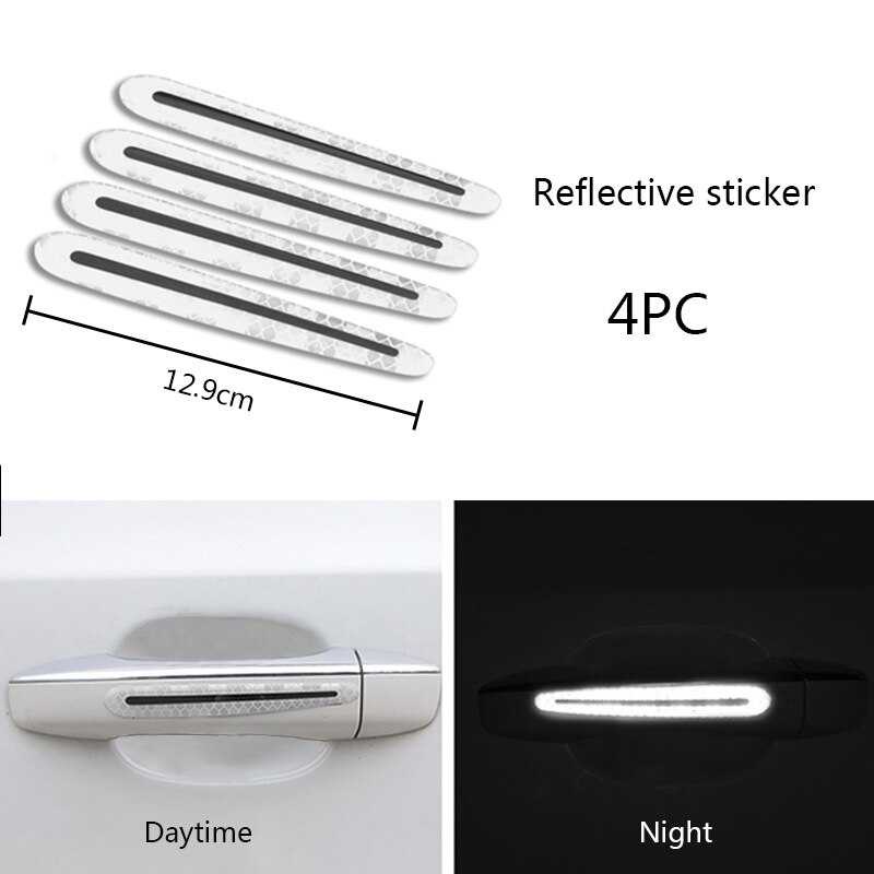 Seametal Reflective Sticker Gagang Pintu Mobil 4 PCS - 1184-Putih