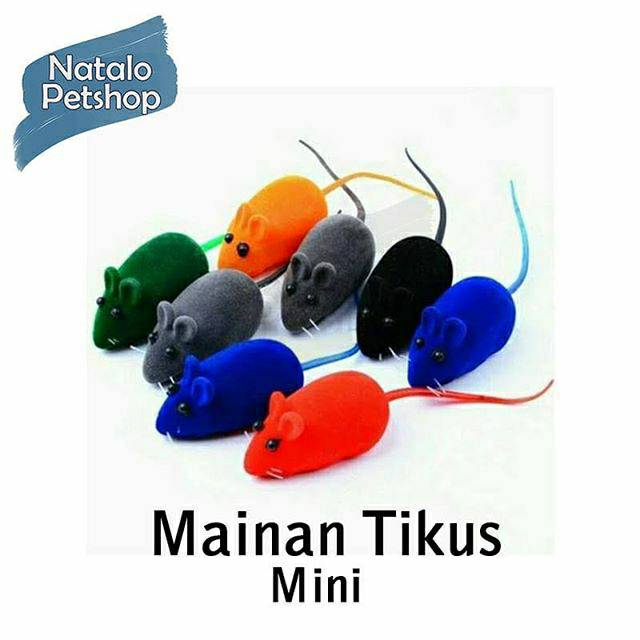 Mainan tikus mini karet untuk Kucing