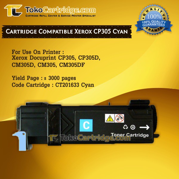 Catridge Compatible Fuji Xerox CP305 CP305D CM305 CM305D CM305DF Cyan, CT201633