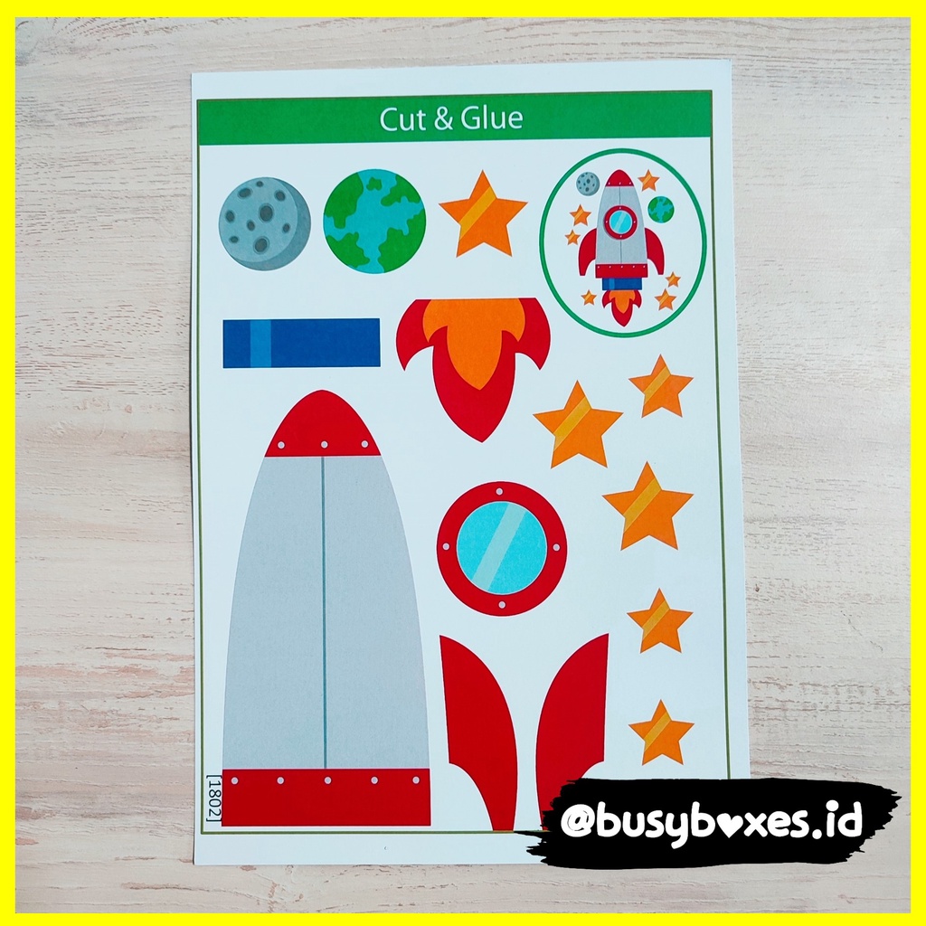 [busyboxes.id] Mainan Edukasi anka 3 tahun mainan edukasi anak 2 tahun Aktivitas anak menggunting dan menempel cut and glue seri Kendaraan aktivitas paud preschool mainan edukasi gunting tempel