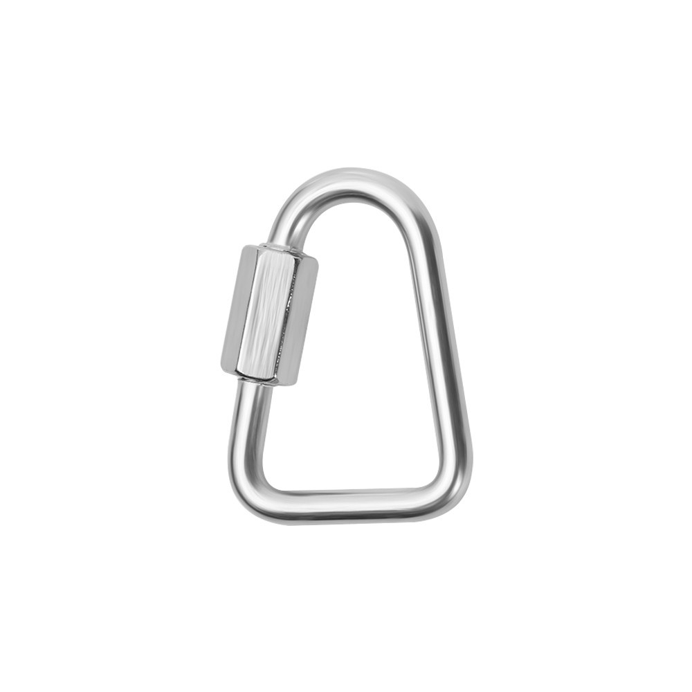 Row 1 / 2pcs Carabiner Segitiga Bahan Stainless Steel 5 Ukuran Untuk Camping / Hiking / Climbing