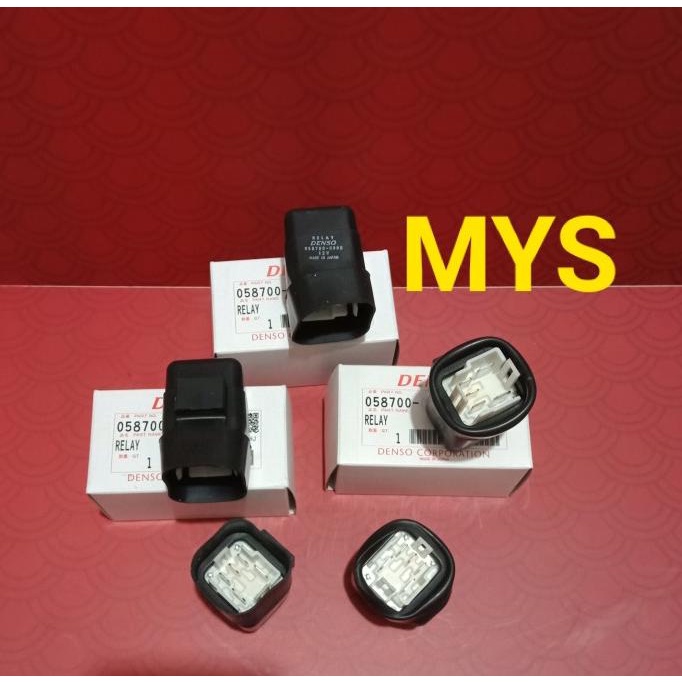 Relay Kaki 5 ASLI RELAY AC MOBIL RELAI KAKI LIMA 12 VOLT DENSO