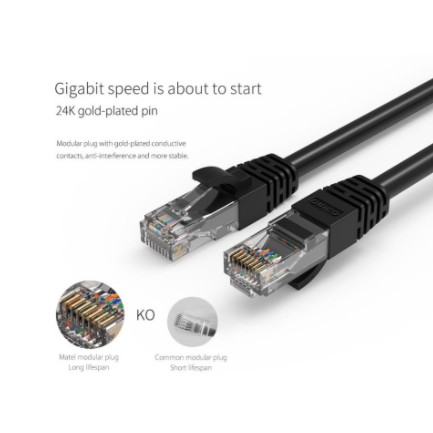 Kabel lan orico cat6 2 meter Ethernet Gigabit network Pug-c6-20 - cable internet rj45 2m Cat 6