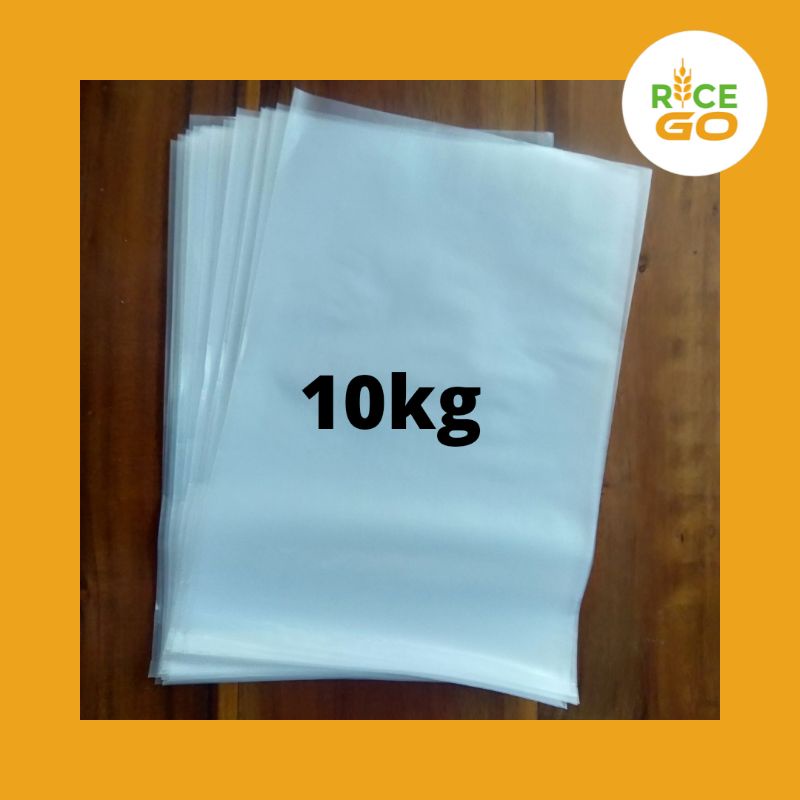 (COD) KEMASAN PLASTIK POLOS  DAN CAP SABLON RAJA MERAH 10KG BERAS