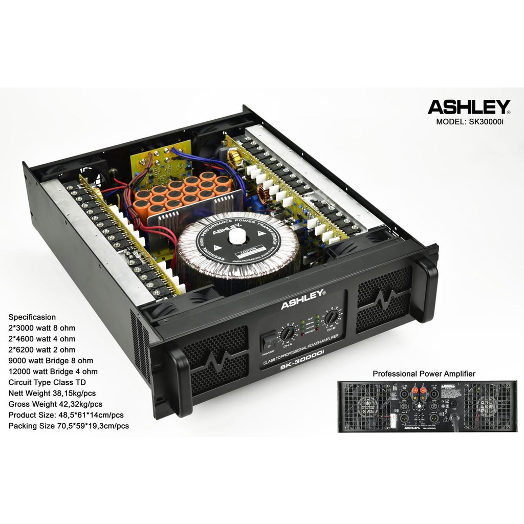 power amplifier ashley sk30000i sk 30000i original