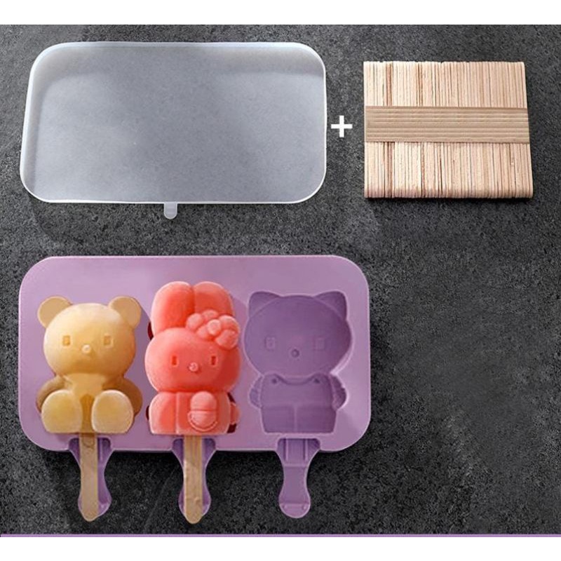 CETAKAN SILICONE ICE CREAM JELLY COKLAT PUDING LUCU UNIK CUTE