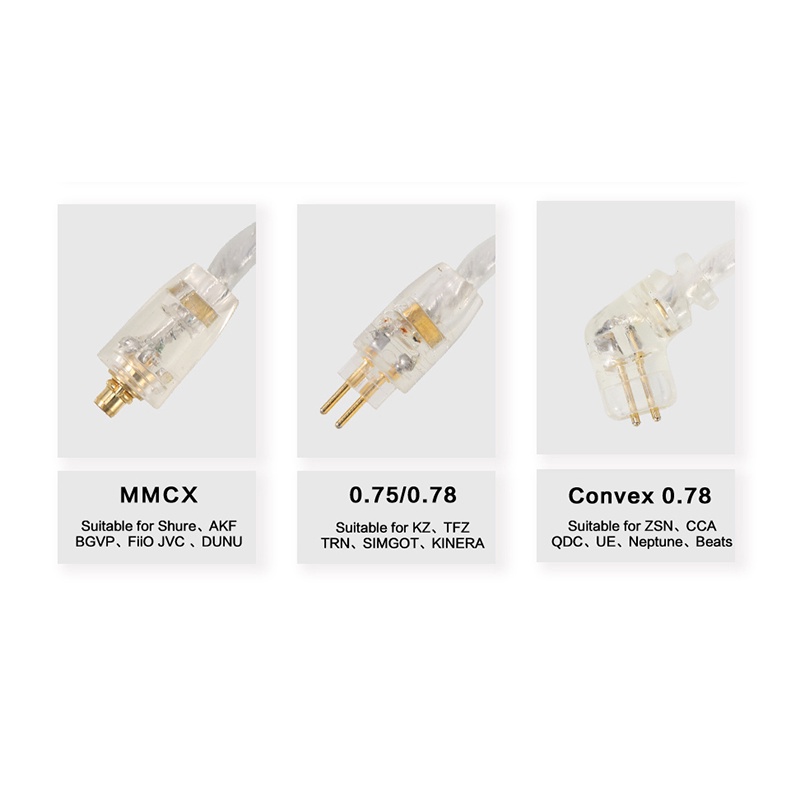 Jcally PJ2 Silver Plated Upgrade Cable wire 5N OFC Oxygen-free copper 0.78mm QDC MMCX Cable with Microphone for kz trn