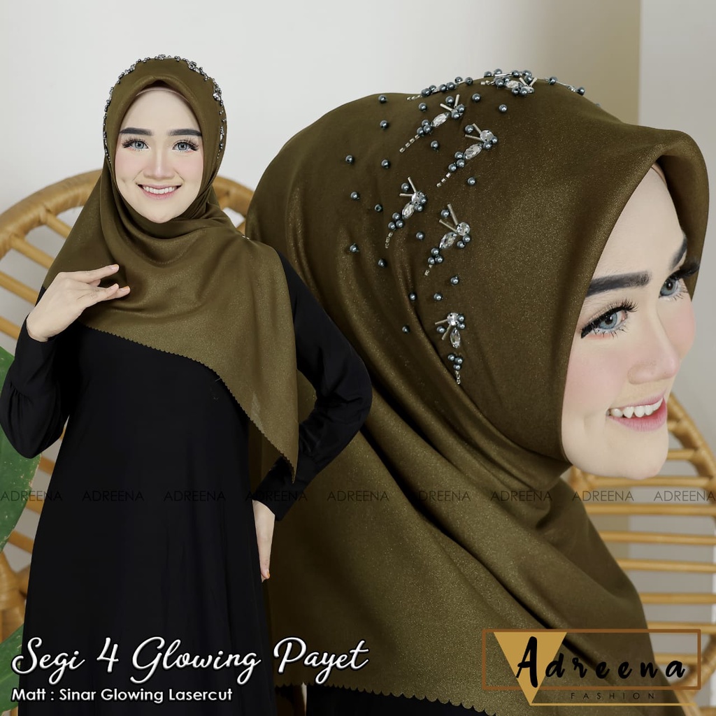 KEDURUNG SEGIEMPAT PESTA PAYET MUTIARA / JILBAB PESTA MURAH PAYET MUTIARA SEGI EMPAT PAYET /