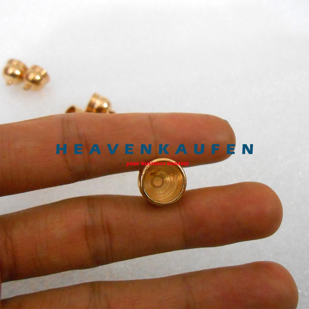 Stopper Lonceng Ujung Tali Handle Tas Dll Warna Rose Gold Diameter Lubang 1 cm