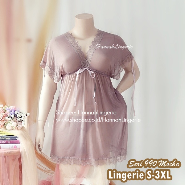 BigSize M-XXXL - Hannah Lingerie Original - Baju Tidur Seksi Lingerie Bigsize Lingerie Wanita 998