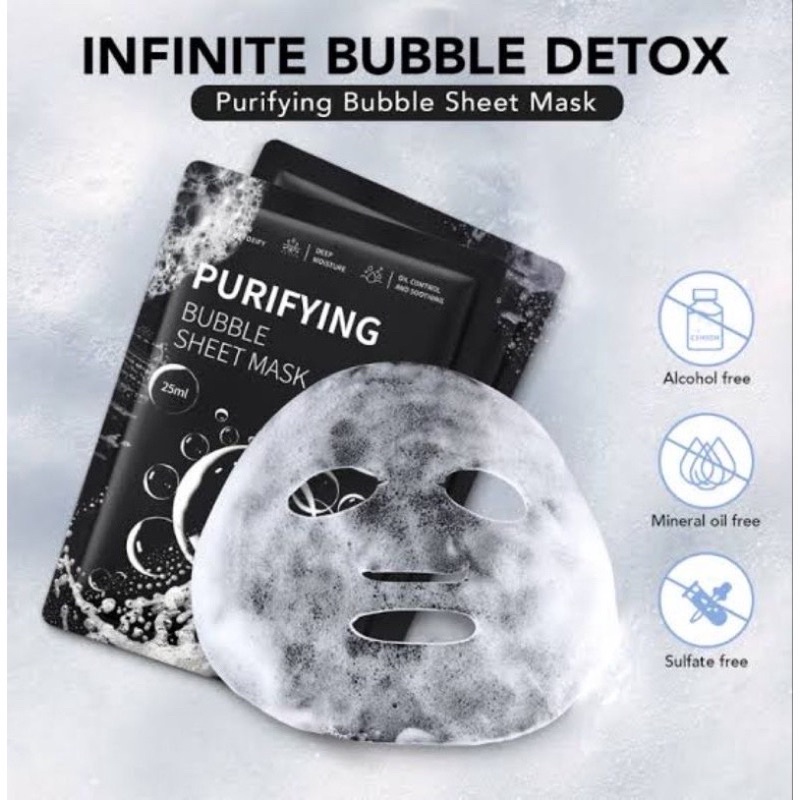 SIAP KIRIM‼️YOU BUBBLE SHEET MASK || Y.O.U PURIFYING BUBBLE SHEET MASK BUBBLE DETOX MASKER