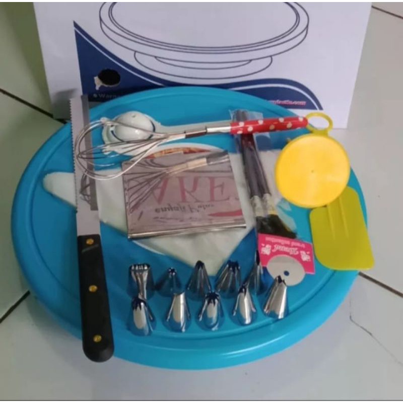 set 10 peralatan dekorasi kue ulang tahun alat dekorasi kue pernikahan