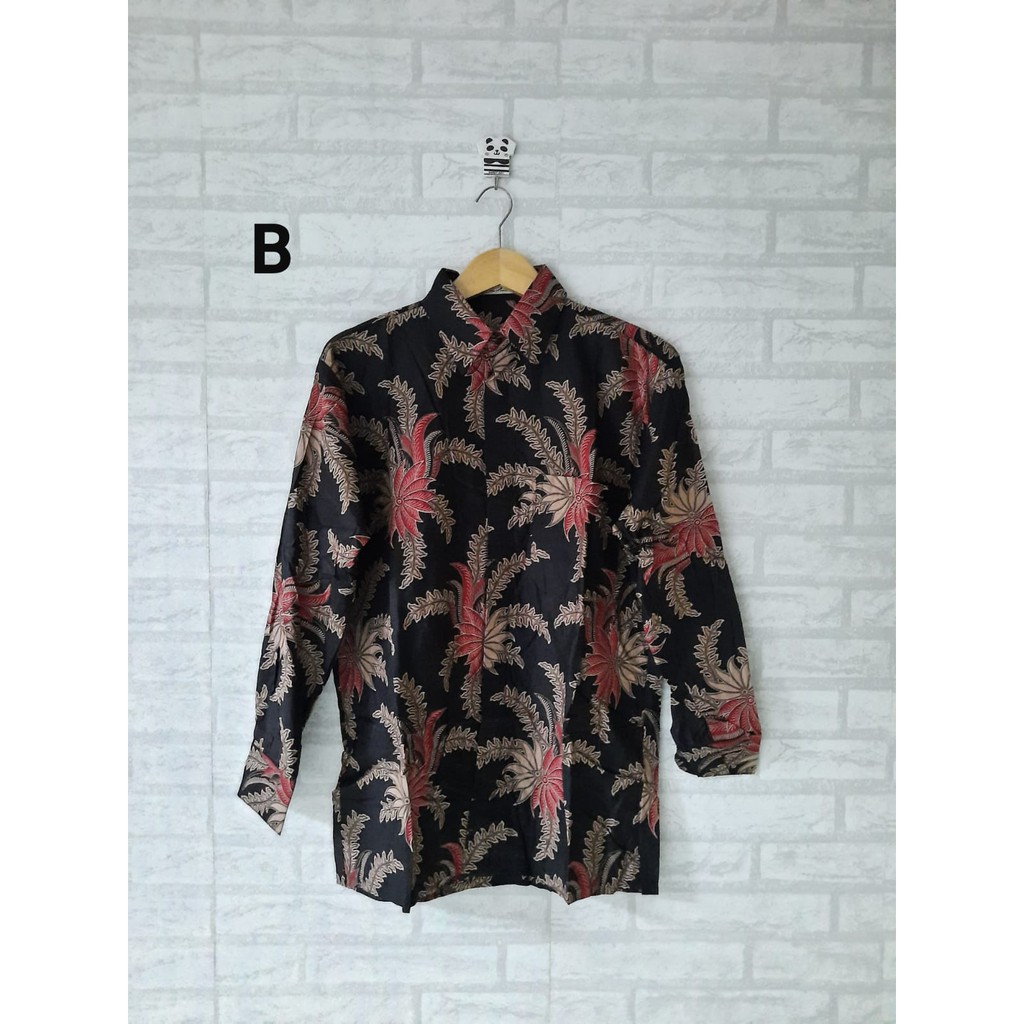 HEM BATIK KEMEJA PRIA LENGAN PANJANG MURAH MERIAH