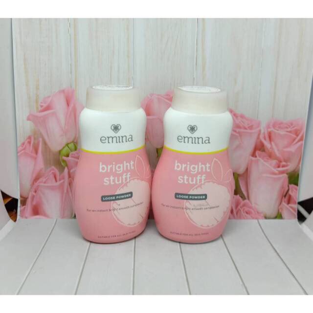 `ღ´ PHINKL `ღ´ ╰☆☆ 𝔢мιℕά ☆☆╮ Emina bright stuff powder tabur loose powder mencerahkan kulit