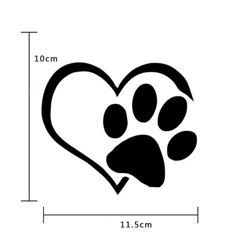 1 Pc Car Sticker Cartoon Animal Dog Cute Paw Peach Heart Cat Love Pet 3D Animal Dog Foot Prints Auto Decal