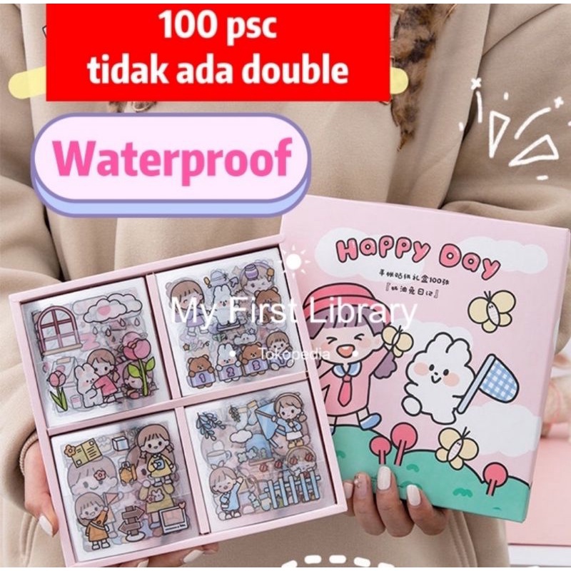 

Sticker Lucu Diary waterproof gift box hadiah gadis