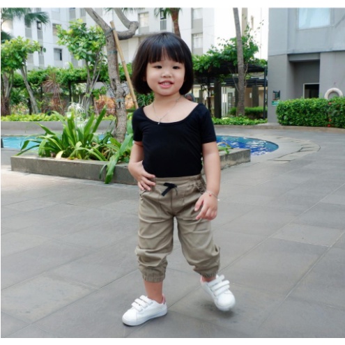 Jogger Anak Girl LittleBee Size 1-5thn Jogger Anak Murah Smilee CBKS S23